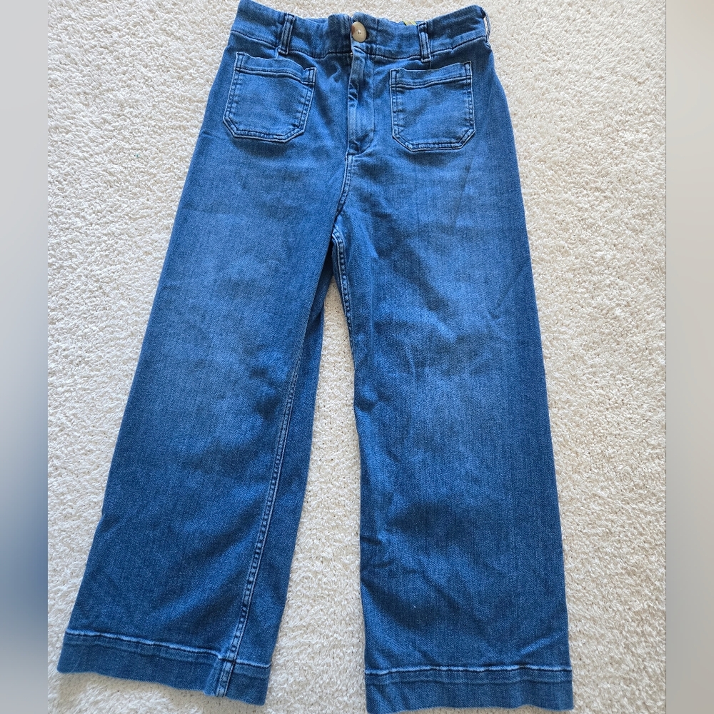 Anthropologie By Maeve The Collete Crop Wide Leg Jeans Sz 29